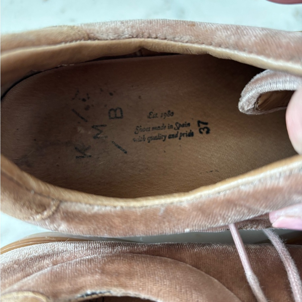 Anthropologie KMB Velvet Sneakers sz 37 - Picture 6 of 8